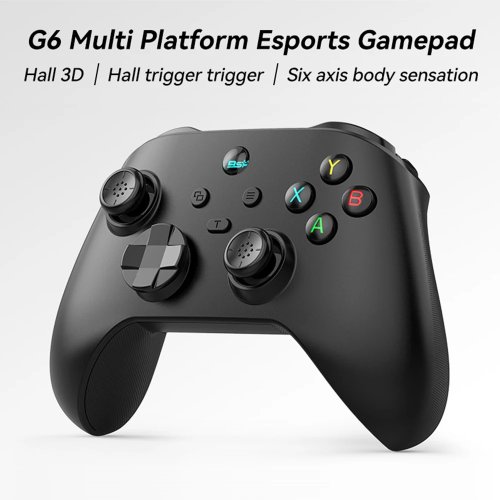 جهاز تحكم محمول G6 لـ Switch/iOS/Android/PC - ذراع ألعاب للموبايل بمقبض تحكم بتقنية تأثير هول، يدعم ألعاب السحابة والبث