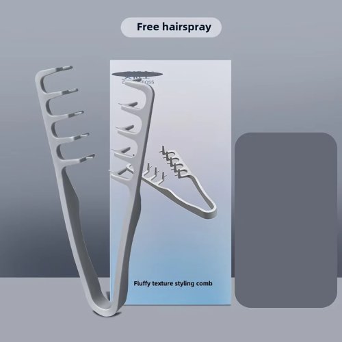Peine de dientes anchos para dar volumen para hombre, plástico ABS con agarre texturizado, ideal para todo tipo de cabello, uso en casa