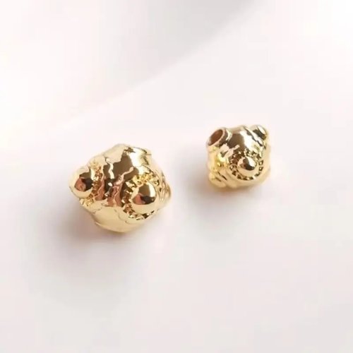 Cuentas 'ojo de libélula' bañadas en oro 14K, cuentas sueltas para pulseras y collares DIY, materiales para bisutería