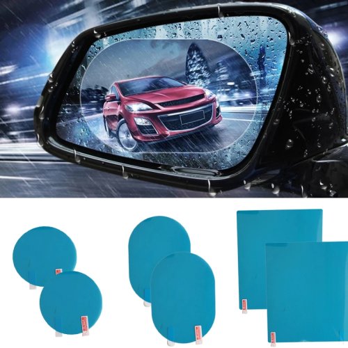 Película protetora para espelho retrovisor e vidros laterais (2–8 un) — transparente com nano‑revestimento, antiembaçante, anti‑reflexo, resistente à chuva/à água