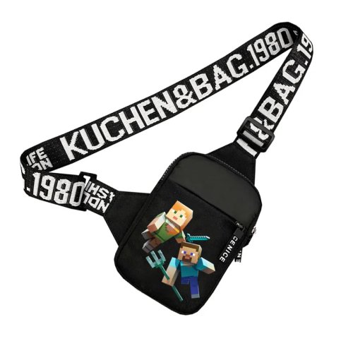 メンズ ナイロン チェスト／ショルダーバッグ — アニメ／ゲーム柄（Chicken Jockey）クロスボディ 小型 スポーツ・旅行・カジュアル用 ギフトに