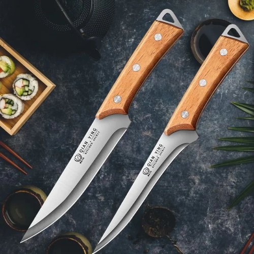 Couteau de boucher en acier haut manganèse – couteau désosseur pour abattage d'agneaux, découpe de porc et dépeçage
