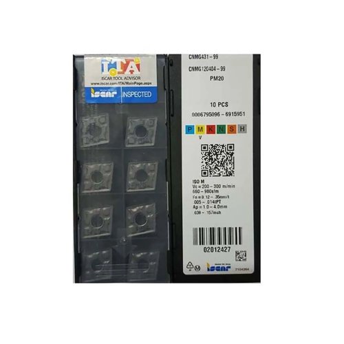Placchetta da tornio ISCAR CNMG120408/CNMG120404 IC907 - Carburo, durezza media, originale