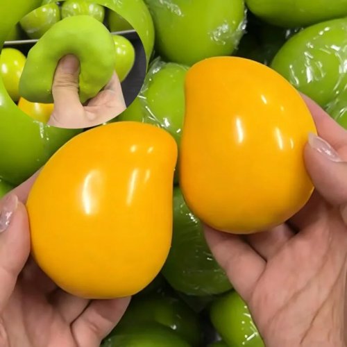 Ręcznie robiony squishy mango — piłeczka antystresowa zmieniająca kolor, sensoryczna zabawka fidget ASMR