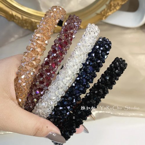 Aksesoris Rambut Ala Korea: bando lebar kristal (rhinestone), jepit & tusuk rambut tren selebriti