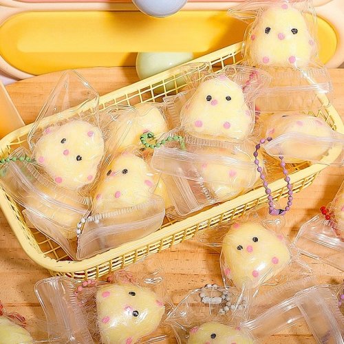 Muñeco squishy pollo mini antiestrés — blando con rebote lento