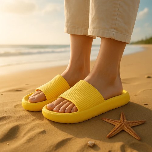 EVA 4cm Thick Sole Cloud-Comfort Beach Slippers — Unisex Indoor/Outdoor Height-Boosting Summer Sandals