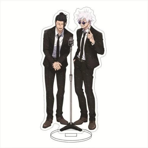 Base acrílica Jujutsu Kaisen – Gojo Satoru, Geto Suguru, Megumi, Yuji | Figura colecionável
