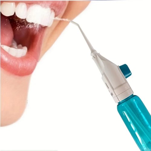 Irrigador oral portátil de alta pressão (water flosser) — limpeza dentária manual para espaços interdentais