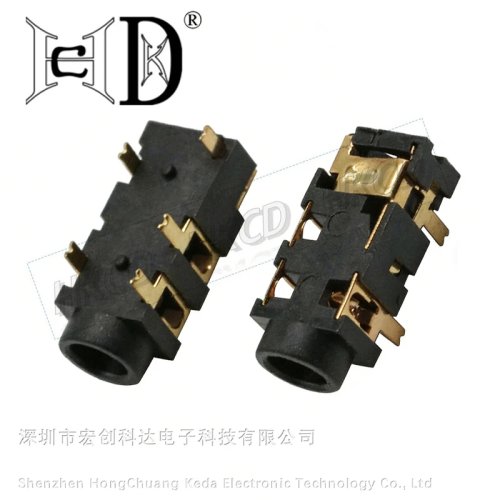 3,5 mm stereo paneeljack (vrouwelijk) – audio/video, soldeeraansluiting, dubbel kanaal (PJ-327A/327C/PJ-392)