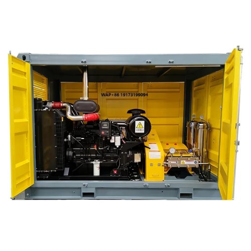 Przemysłowa myjka ciśnieniowa 135 kW, 150 MPa (1500 bar), 45 l/min — Do usuwania rdzy, fazowania i czyszczenia pokładów statków