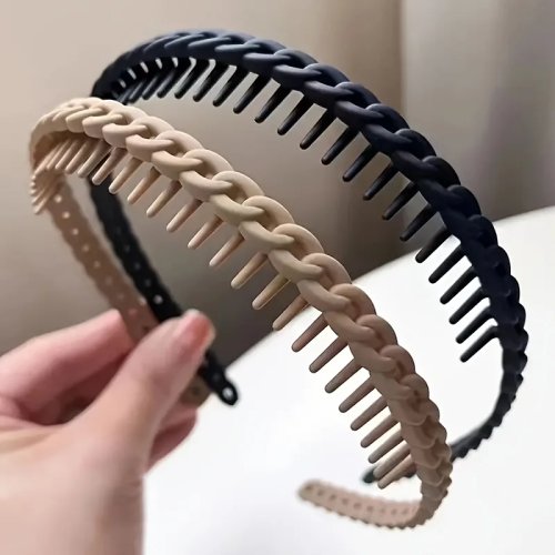 Fascia da viso donna premium antiscivolo con strisce testurizzate — tenuta sicura e confortevole per la detersione