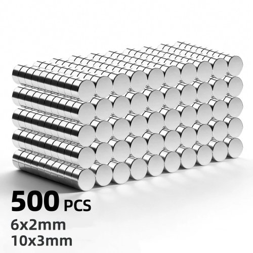 초강력 원형 냉장고 자석 – 디스크형 강력 자석, 가정·사무용 6×2mm / 10×3mm