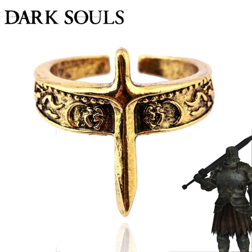 Đồ merch Dark Souls — Nhẫn Lloyd, phù hiệu kiếm và vật phẩm nhân vật (Nameless King, Aldrich, Artorias, Ornstein) — Quà tặng cho fan