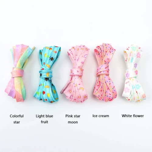 High-top canvas & rubber shoelaces for AF1/AJ sneakers — colorful cartoon print, unisex