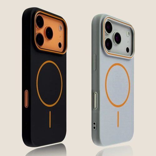 Magnetic matte soft phone case for iPhone 11–17 Pro Max — shockproof, MagSafe-compatible, supports wireless charging