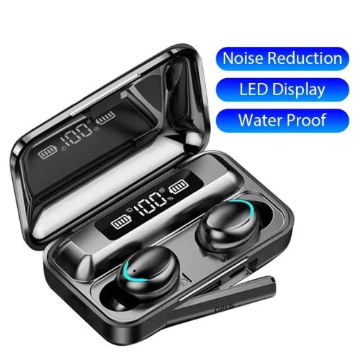 F9 TWS Bluetooth-Ohrhörer mit LED-Display, wasserdicht, Geräuschunterdrückung