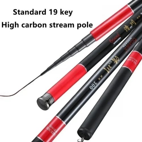 Caña de pescar telescópica 1,8–3,6 m, fibra de carbono súper resistente, ultraligera y portátil — para carpa y agua dulce/rios
