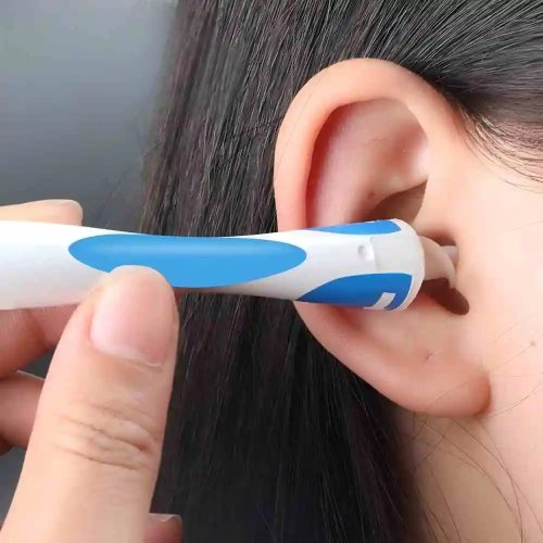 Strumento pulitore per orecchie con punte in silicone morbido, 16 testine di ricambio incluse