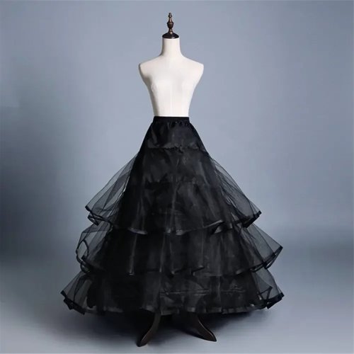 Enagua larga de tul para vestido - falda interior estilo Lolita/Tutu para cosplay