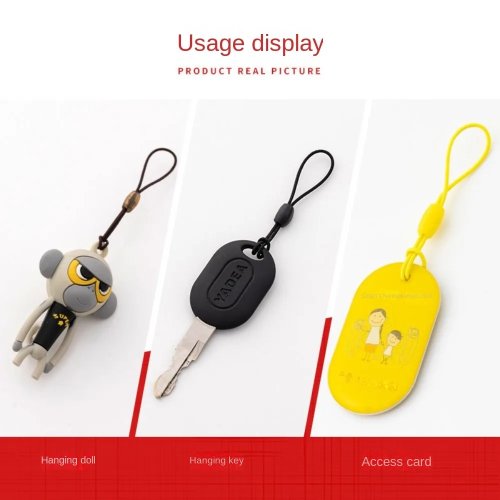 Mini porte-clés plastique, cordon élastique en nylon en forme de 8 – accessoire DIY