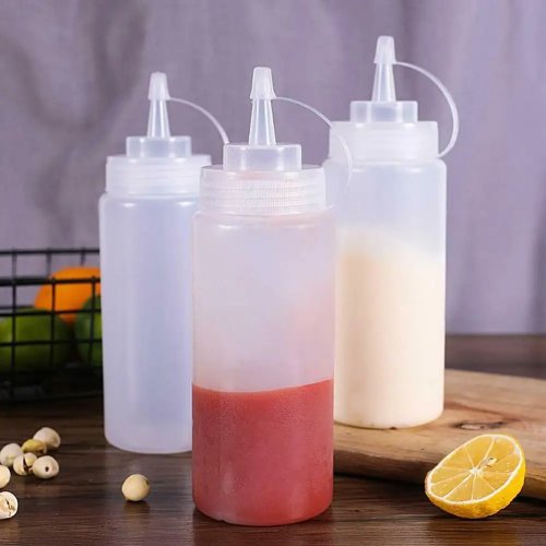 Knijpflessen voor sauzen – navulbare ketchup-, mosterd- en olie-dispensers, keukenaccessoire
