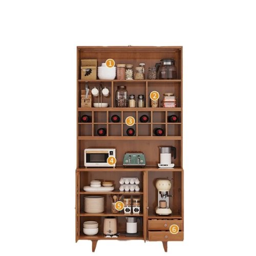 Armario alto de cocina contra la pared — mueble de almacenamiento multifunción para salón, sala de té y comedor