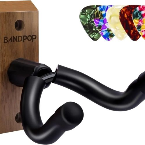 Suporte de parede para guitarra com ferragens — suporte seguro para guitarra elétrica, baixo e ukulele