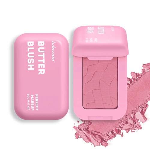 Paleta de Blush Profissional – Vegan, 12h de duração, Pó e creme, Tons rosa