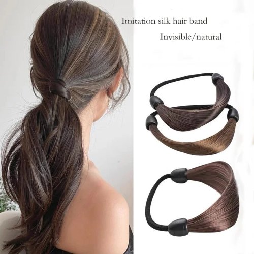 Scrunchie (Seidenimitat), handgefertigt – dehnbares Haarband