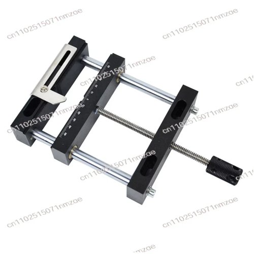 Tornillo de banco de mordazas paralelas 200×412 mm, cuerpo de aluminio, mordazas planas para bricolaje en madera y metal