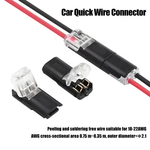 10/20/30/50/100 pièces Connecteur étanche D2 2 broches pour câble — Raccord électrique rapide pour voiture