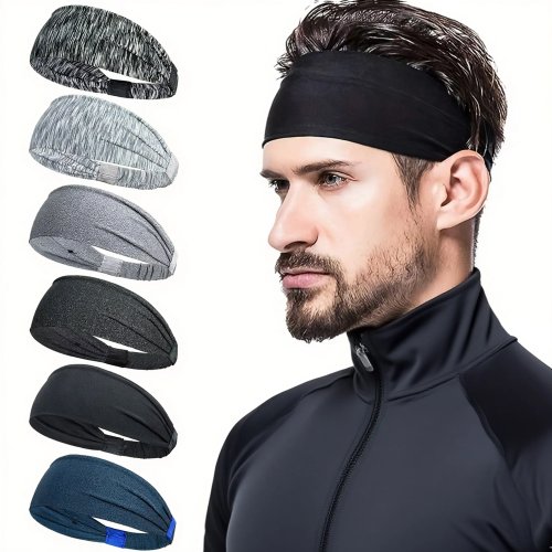 Bandeau de sport homme/femme — bande élastique anti-transpiration pour fitness, yoga et running