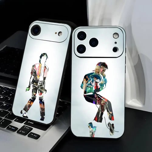 Michael Jackson iPhone case (fits iPhone 12–17, Air/Plus/Pro/Max) — satin glossy colorful design, ideal gift