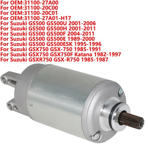 Motor de arranque 31100-27A00 para Suzuki GSX750 Katana GSX-750 GSX750F GSXR750 GSX-R750 750F
