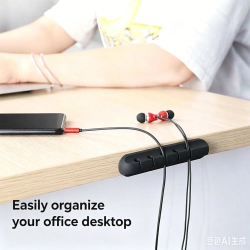 Clip porta cavi da scrivania in silicone, fermacavi flessibile - organizer cavi per casa e ufficio