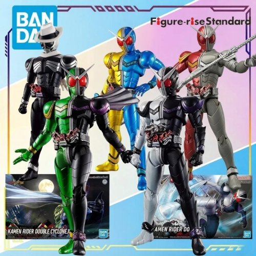 BANDAI Figure-rise Standard 仮面ライダーW（ダブル） 可動プラモデルキット：サイクロンジョーカー／ヒートメタル／ルナトリガー／ファングジョーカー — 男の子向け玩具・ギフト