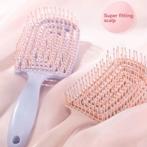 Peine masajeador de salón – cepillo desenredante para cabello húmedo de mujer, antiestático, masajeador de cuero cabelludo y peine exfoliante