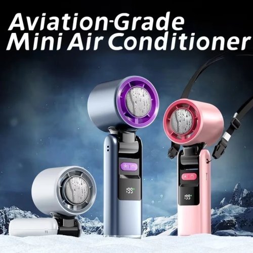 Mini ventilateur portable pliable — ventilateur de poche turbo, rechargeable, vitesse réglable jusqu'à 199 niveaux