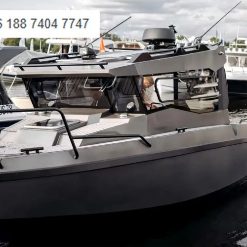 Blade Craft 6.2m (20ft) Aluminum Boat — Classic Swedish 'Axe Bow' Design, Spacious Cabin & Dive Platform
