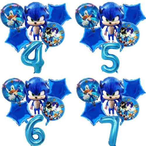 Set Zahlen-Folienballons mit Cartoon-/Anime-Figur – Partydeko für Geburtstag & Babyparty