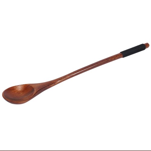 Set 6 cucchiai lunghi in legno stile giapponese per tè, caffè, dessert e miele
