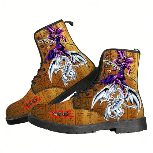 Botas casuais Yu-Gi-Oh! Yugi Muto unissexo, impermeáveis, estampado 3D, estilo retro urbano — feitas por encomenda