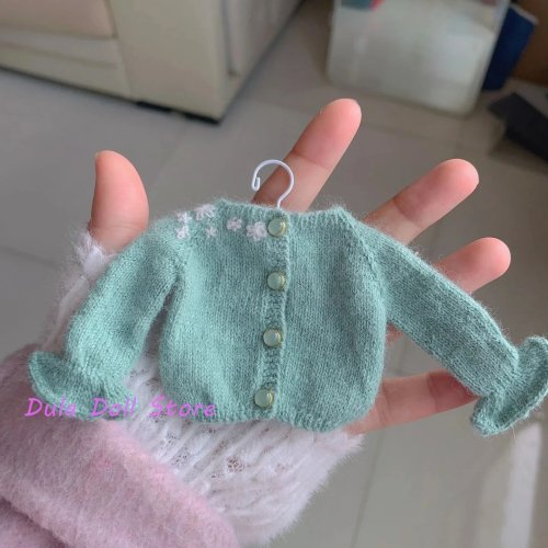 Dula 2026 Handgehaakte mohair- en kasjmier poptrui/jurkje voor Blythe, Qbaby, OB24, OB22
