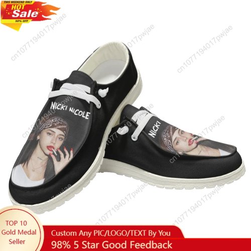 Zapatillas planas Nicki Nicole estilo hip-hop — Unisex, transpirables y ligeras para exterior y senderismo, personalizables