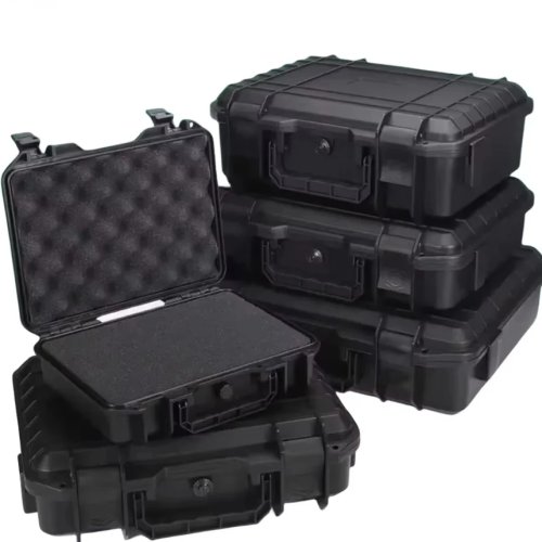 Hard carry case toolbox with pre-cut foam insert — protective tool storage & organizer