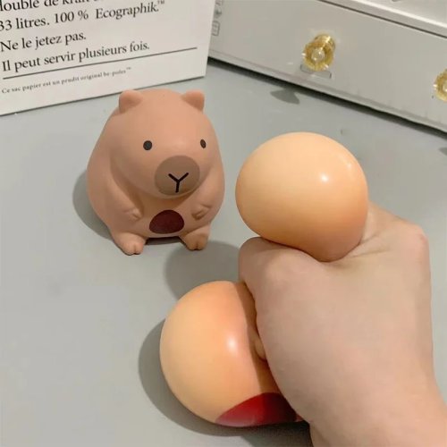 Cute Capybara Mochi Squishy — Slow-Rebound Stress Relief Squeeze Toy, Hand-Relaxing Gift