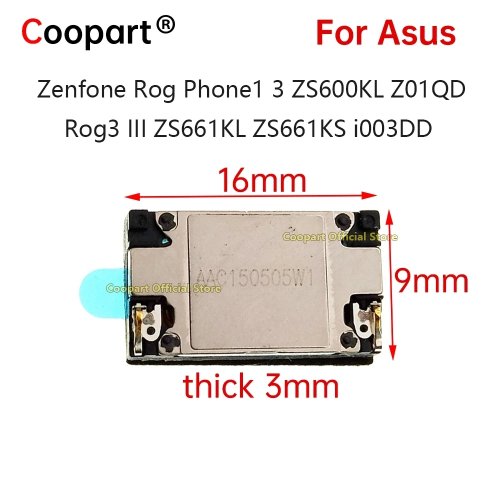 Replacement Earpiece Speaker for Asus Zenfone ROG Phone 1/3 (ZS600KL Z01QD ZS661KL ZS661KS i003DD) - Internal Earphone Receiver