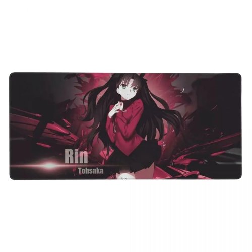 遠坂凛（Fate）XXL 大型ゲーミングマウスパッド — キーボード対応デスクマット（PC/ノートPC用）