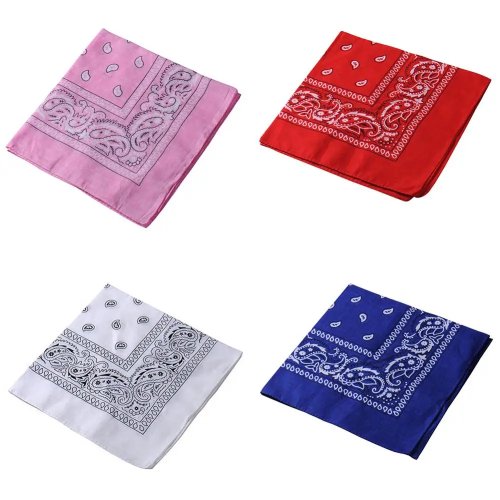 Bandana bawełniana w wzór paisley – Dwustronna chusta/opaska na głowę dla kobiet i mężczyzn, styl kowbojski/motocyklowy, sportowa, także jako opaska na nadgarstek
